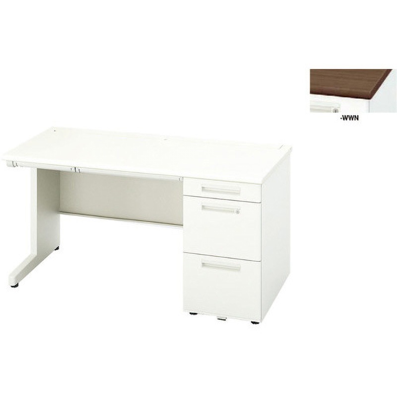 XEHH147H-WWN 片袖デスク(XEHHシリーズ) ロングストローク引出しタイプ ナイキ 天板厚さ30mm