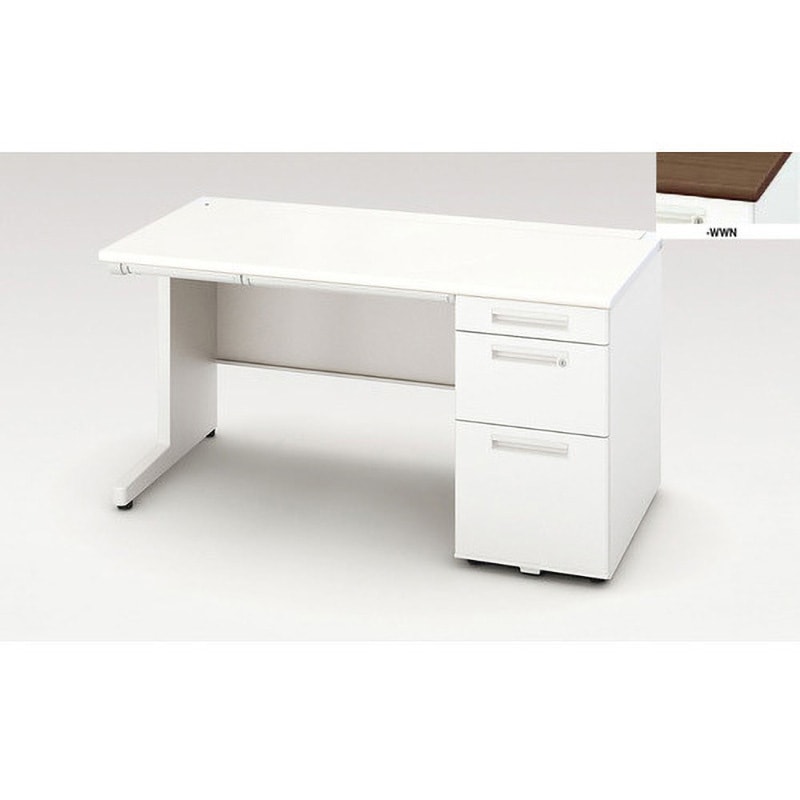 XEHH147K-WWN 片袖デスク(XEHHシリーズ) ロングストローク引出しタイプ ナイキ 天板厚さ30mm