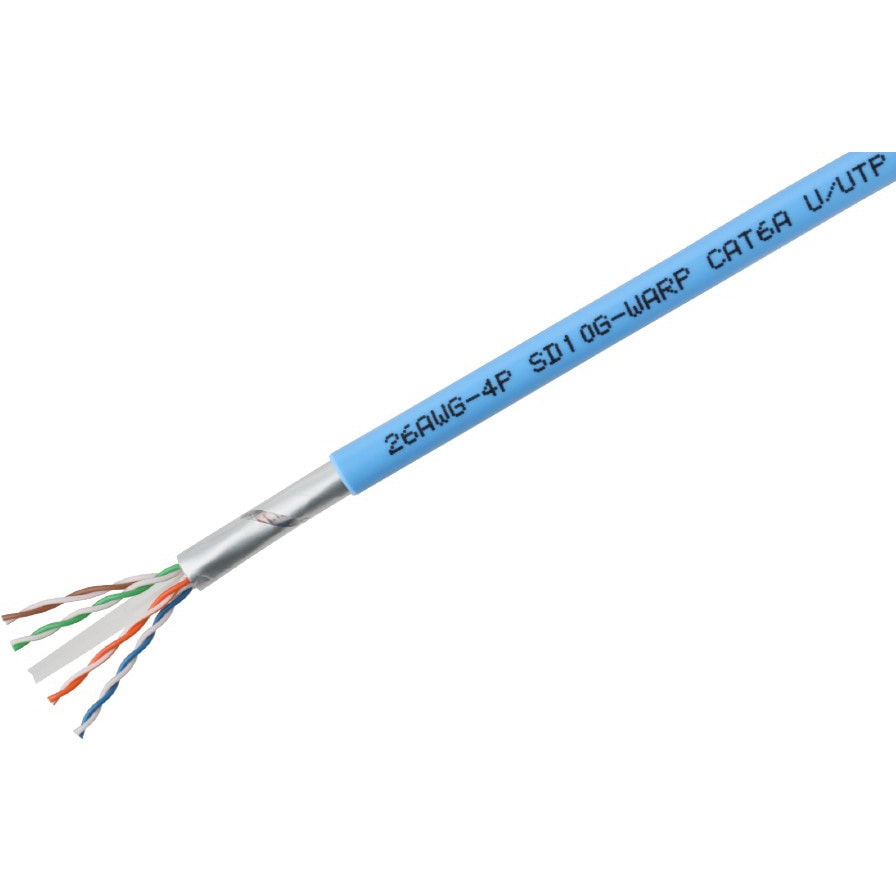26AWG-4P SD10G-WARP (BK) Cat.6A U/UTP ケーブル (26AWG Cat.6A 単線