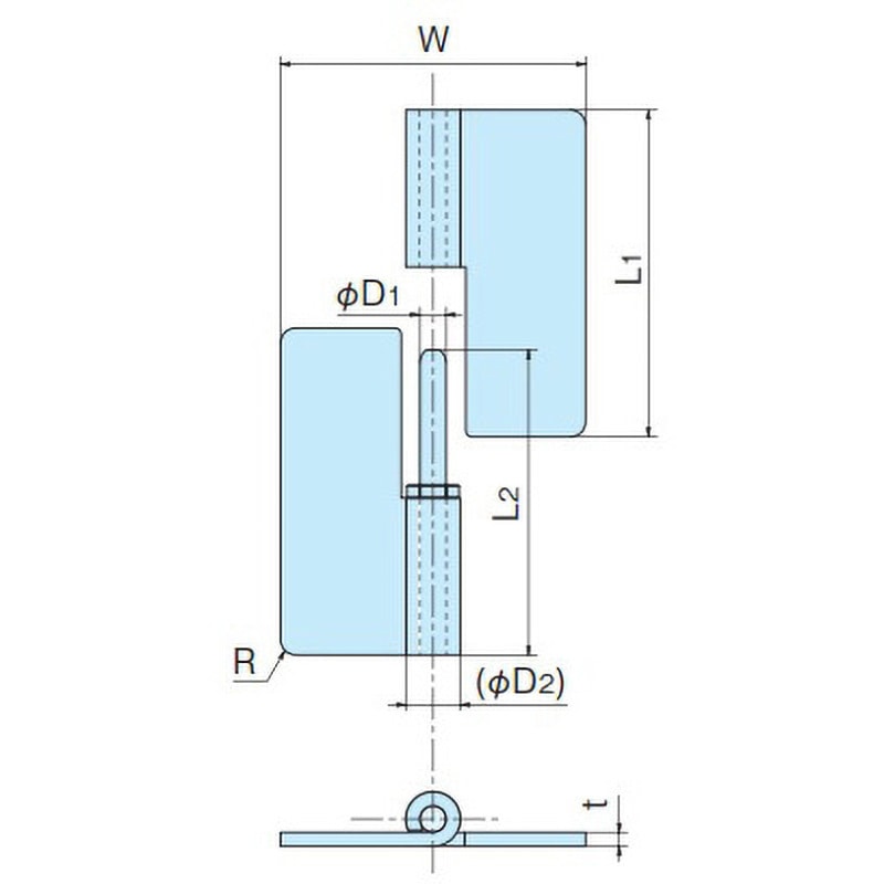 A-92-4(右開き用) 鉄製重量抜き差し蝶番 1個 ホシモト 【通販