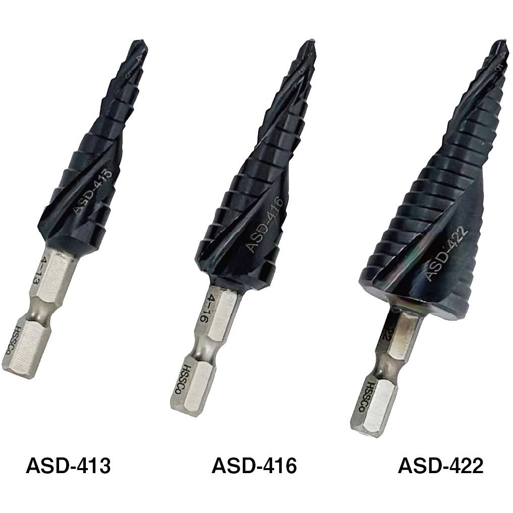 ASD-422 スパイラルステップドリル 1本 アックスブレーン 【通販
