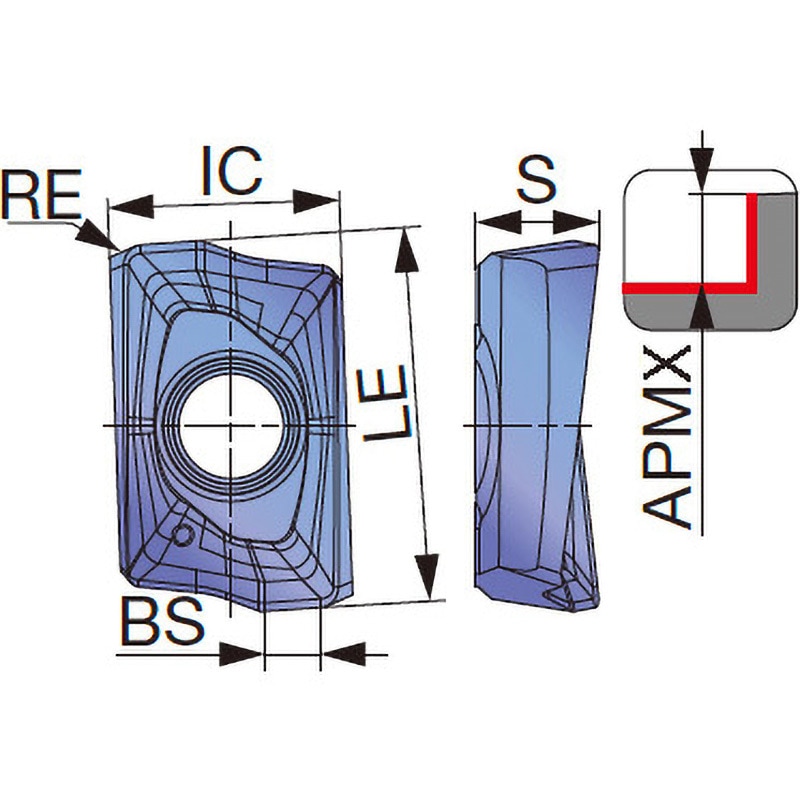 チップ AVGT06-MJ タンガロイ フライス用チップ平行四辺形 【通販