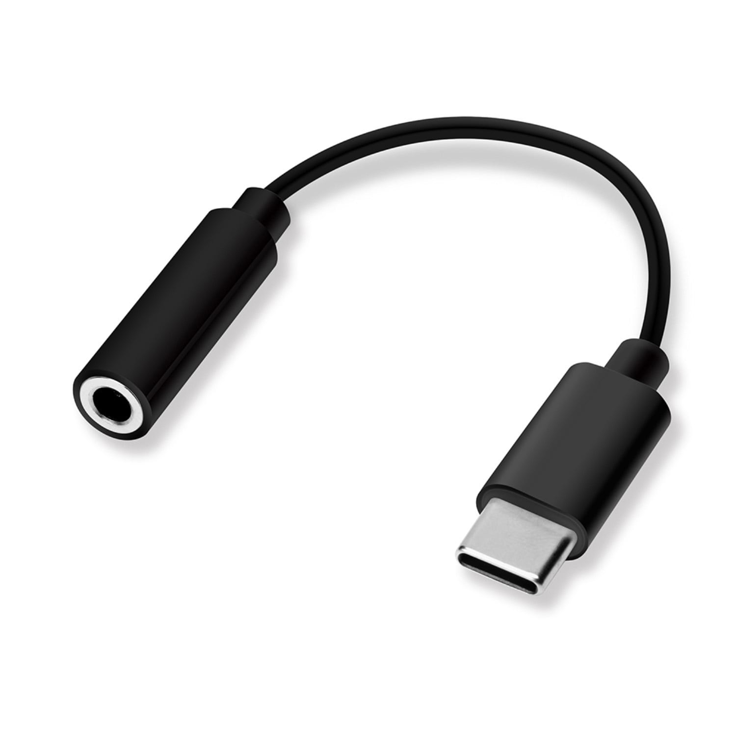 3.5mmイヤホン変換アダプタ for USB Type-C ブラック色 ケーブル長5cm PG-35CCN01BK