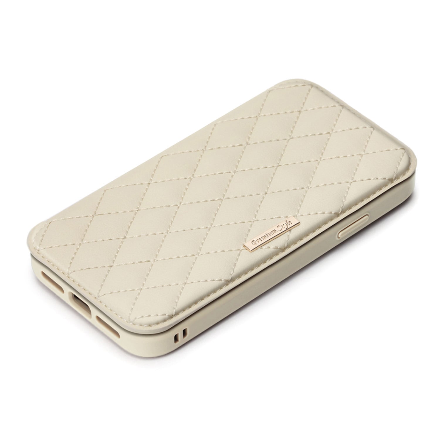 PG-21NGF08IV iPhone 13 Pro用 ガラスフリップケース PGA 手帳型 