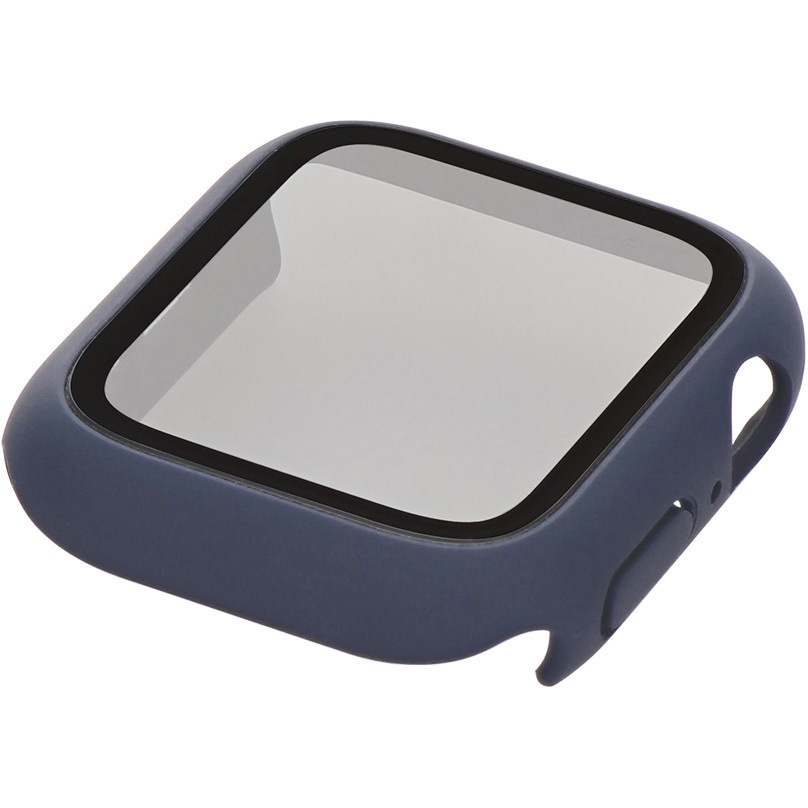 OWL-AWBCV0440-NV AppleWatchを傷から守るガラスフィルム一体型ケース 