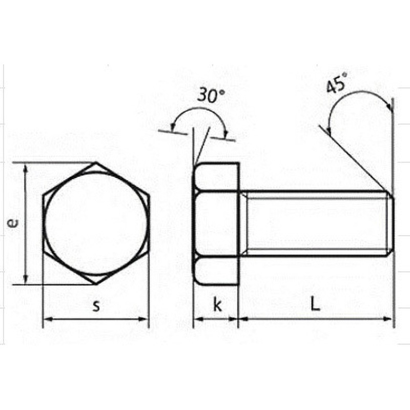 チタン 六角ボルト(全ねじ) M6x25