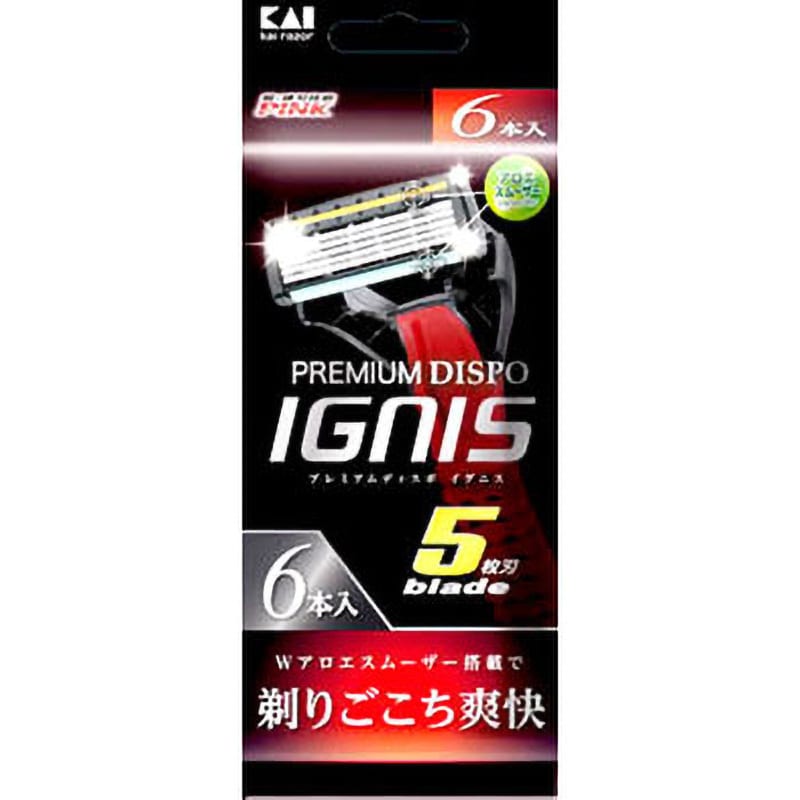 PREMIUM DISPO IGNIS(イグニス) 1個(6本) 貝印 【通販サイトMonotaRO】