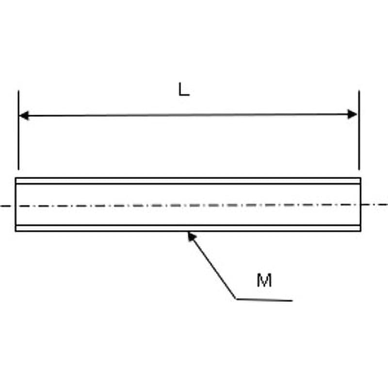 6-Z M4X1000 (10pcs) チタン寸切ボルト 由良産商 呼びM4首下長1000mm 1箱(10個)