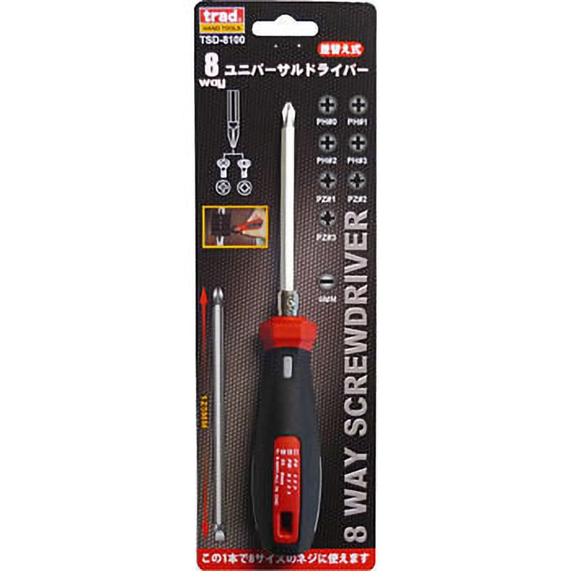 TSD-8100 8wayユニバーサルドライバー trad 単品 刃先マグネットあり