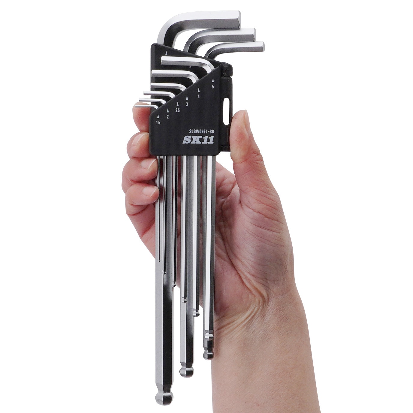 SLBW09EL-SB ボルトホールド六角棒レンチセット SK11 ボールポイント付