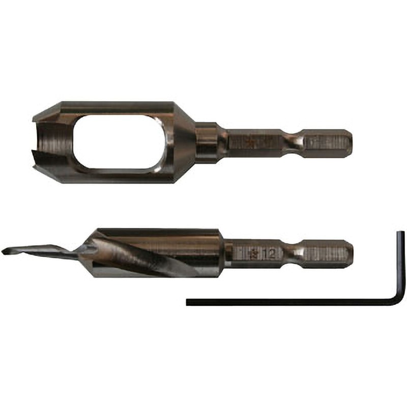 No.58S 皿取錐&埋木錐セット(普通鋼)メッキ仕上げ スターエム 木工用