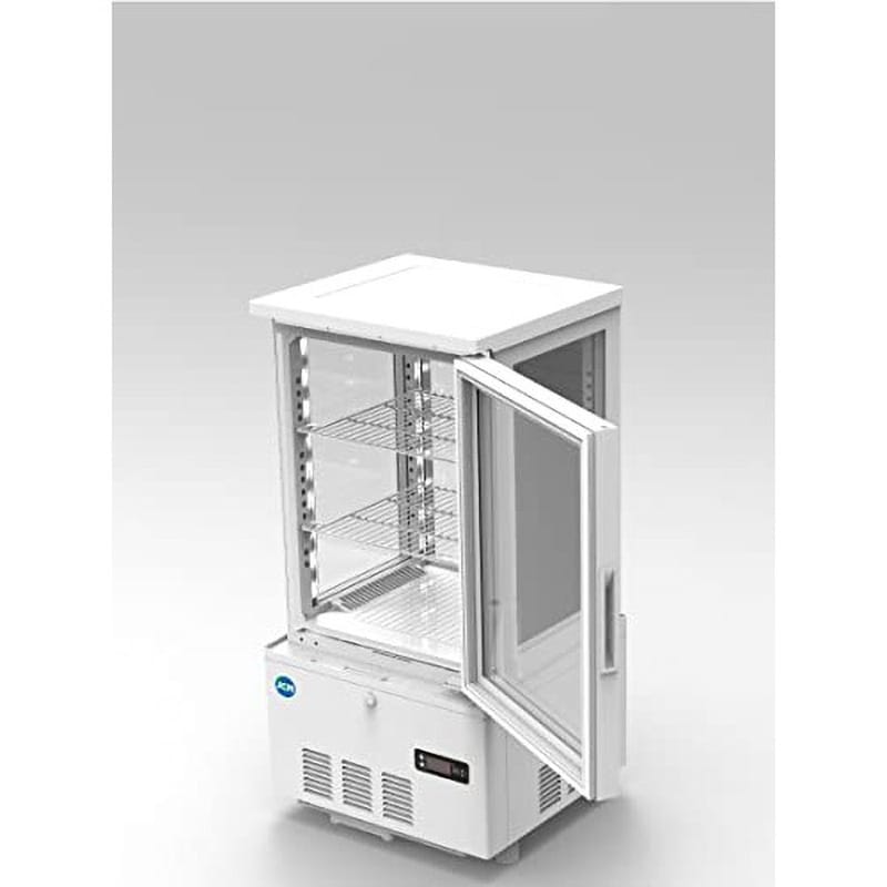 JCMS-58 業務用 4面ガラス冷蔵ショーケース(片面扉) ジェーシーエム 容量56L 外形寸法434×398×854mm JCMS-58 -  【通販モノタロウ】