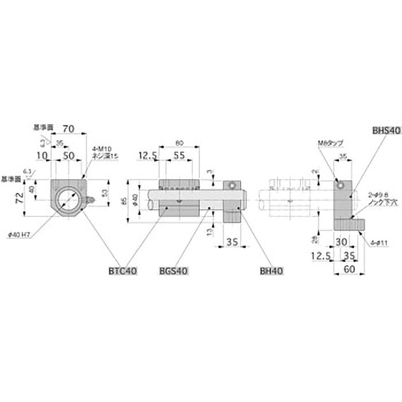 BTC40 オイレス スライドシフターBCタイプ 1個 オイレス工業 【通販モノタロウ】
