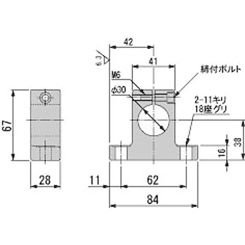 BH30 オイレス シャフトホルダー 1個 オイレス工業 【通販モノタロウ】