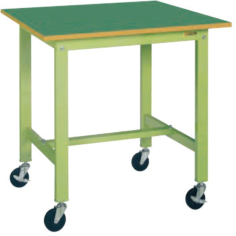KH-38FB 軽量作業台(KHタイプ/200kg/サカエリューム天板/H900/キャスター付) サカエ グリーン 間口900mm奥行600mm  KH-38FB