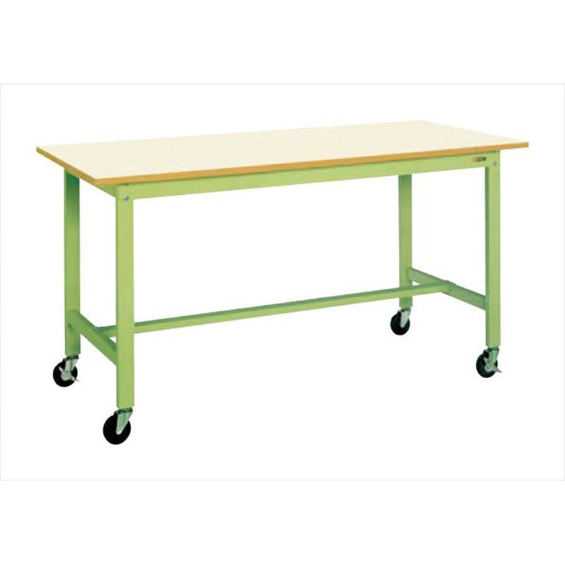 KH-38IGB 軽量作業台(KHタイプ/200kg/ポリエステル天板/H900/キャスター付) サカエ 対応 アイボリー 間口900mm奥行600mm  KH-38IGB