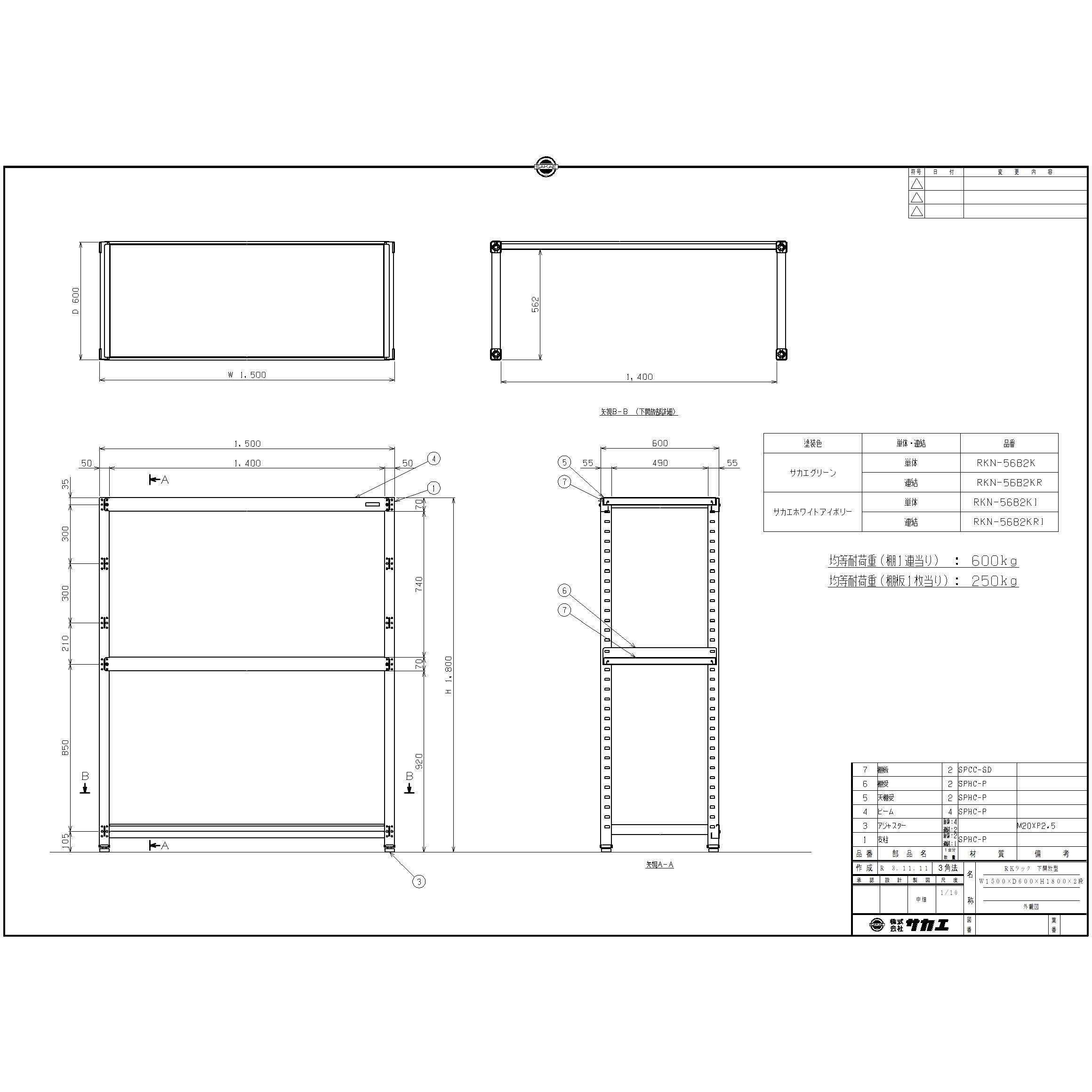 最新のデザイン ＲＫラック 下開放型 均等耐荷重 eabusinesstimes.com