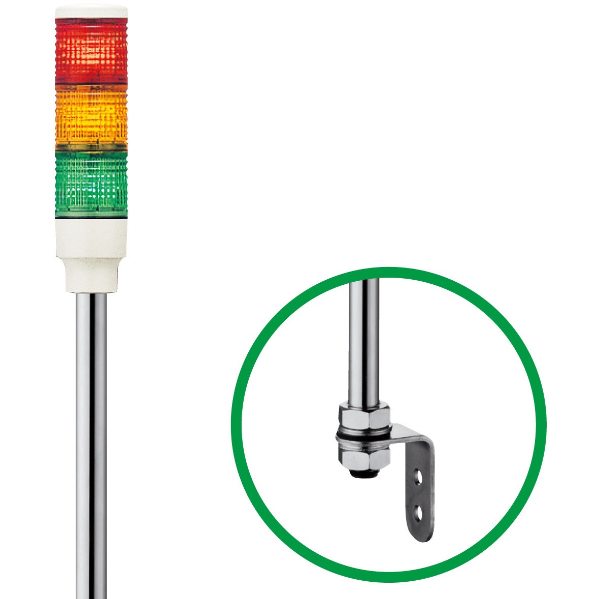 XVC 4B3 積層式表示灯 XVC4シリーズ Φ40 積層式LED表示灯(ポール) アロー(シュナイダーエレクトリック) 3段 赤/黄/緑配列 積層式表示灯仕様 音色:ブザー無し   XVC 4B3