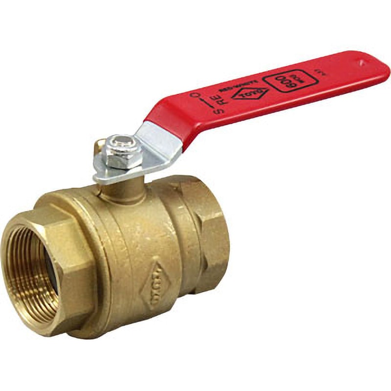 RE 600型 黄銅ねじ込み形ボールバルブ(フルボア) コンパクトタイプ 東洋バルヴ レバー式 ストレート 冷温水・油・空気・不燃性ガス用 呼び径(B)1-1/2 5,598円