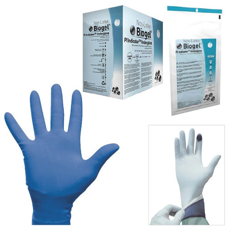 41670 PIインディケーターアンダーグローブ メンリッケヘルスケア (薬事)非天然ゴム製手術用手袋 ブルー色 サイズ7 1箱(50双)
