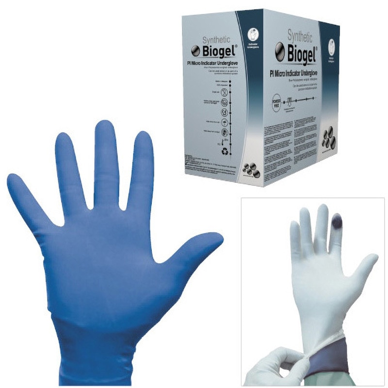 48985 PIマイクロICアンダーグローブ メンリッケヘルスケア (薬事)非天然ゴム製手術用手袋 ブルー色 サイズ8.5 1箱(50双)