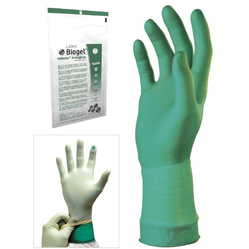 9931285 インディケーターアンダーグローブ メンリッケヘルスケア (薬事)天然ゴム製手術用手袋 グリーン色 サイズ8.5 1箱(50双)