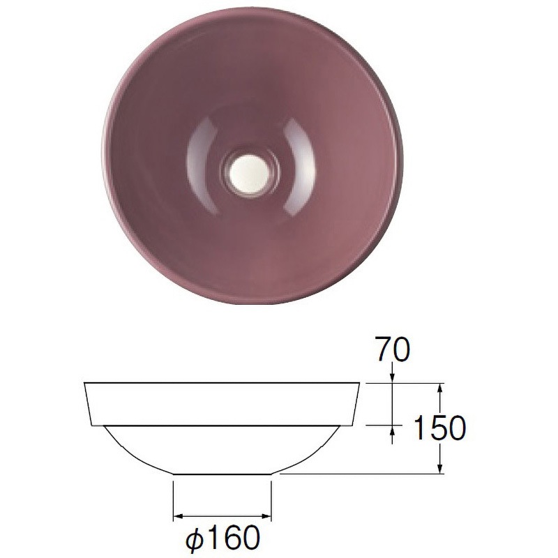 HW1050-PU 洗面器 SANEI(旧:三栄水栓製作所) 穴径40mm外径450mm  HW1050-PU