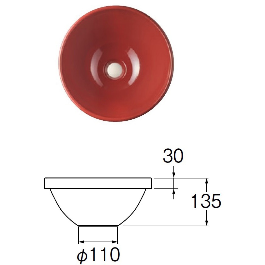 HW1051-R 手洗器 SANEI(旧:三栄水栓製作所) 穴径40mm外径300mm  HW1051-R