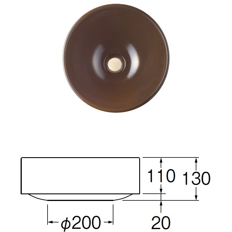 HW10530-DBR 手洗器 SANEI(旧:三栄水栓製作所) 穴径40mm外径360mm  HW10530-DBR 42,887円