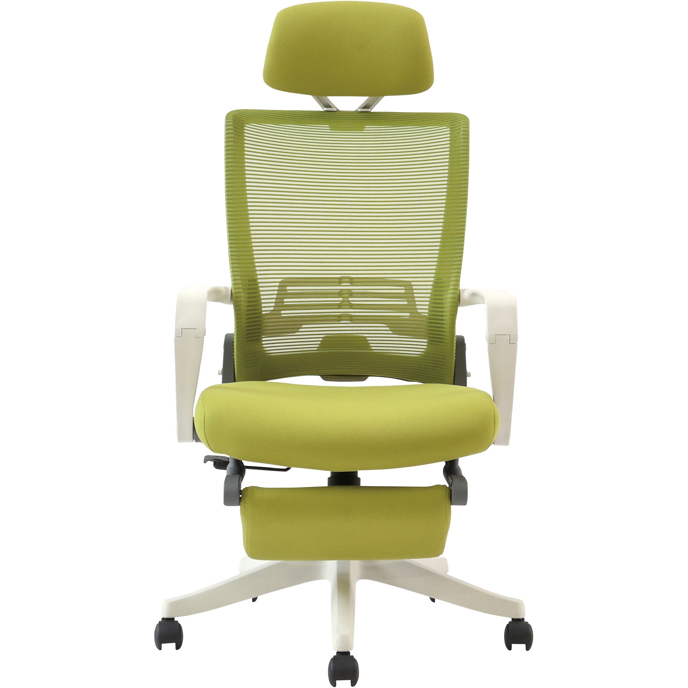 ナエルチェア WHフレーム/GN ナエルチェア 関家具 キャスターあり ファブリック ホワイト 高さ1160-1260mm幅665mm奥行675mm