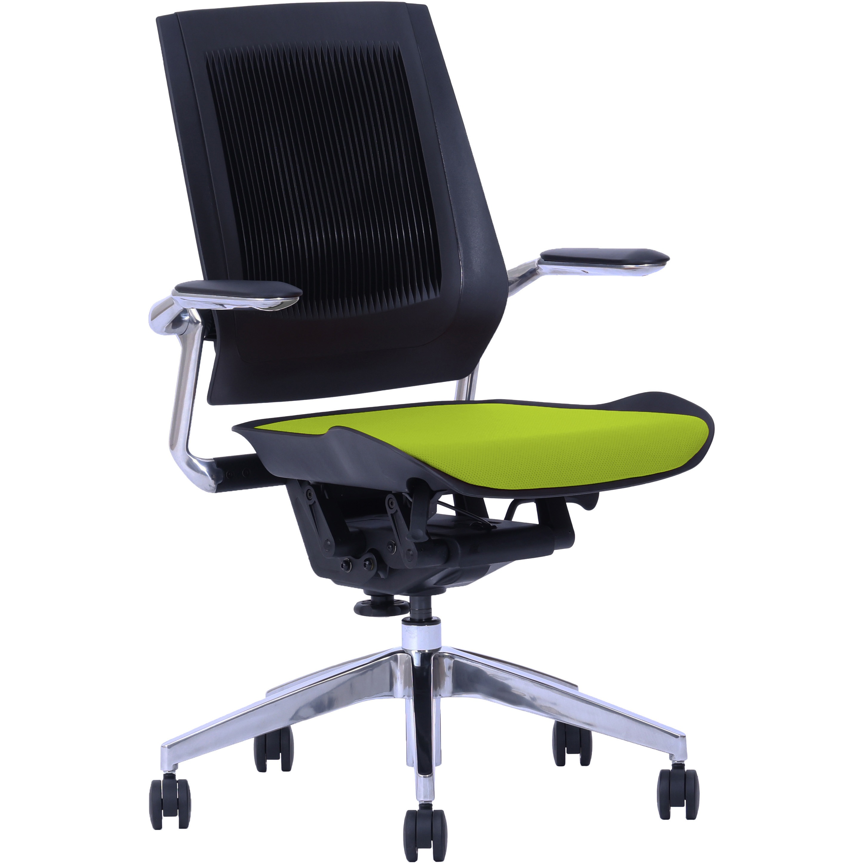 ボディフレックス GN ボディフレックス チェア KOUPLUS(関家具) キャスターあり グリーン色 高さ932-1044mm幅650mm奥行650mm