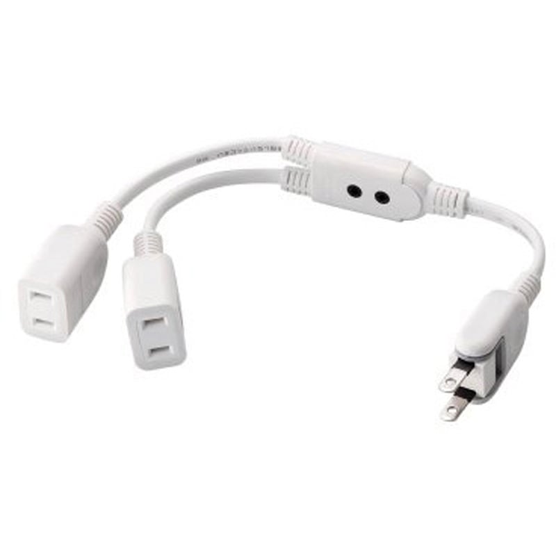 T-ADR3WH 電源タップ ACアダプタ用電源延長コード 2個口 0.2m 2P