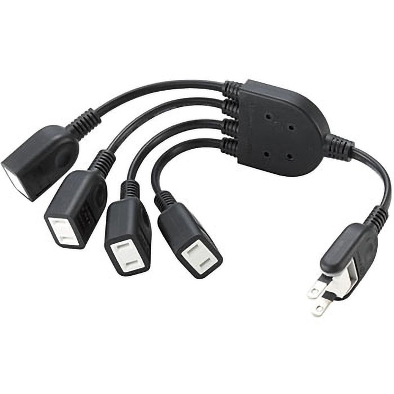 T-ADR4BK 電源タップ 1/2/4個口 2P ACアダプタ用電源延長コード