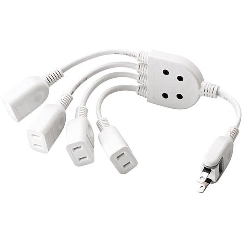 T-ADR4WH 電源タップ 1/2/4個口 2P ACアダプタ用電源延長コード