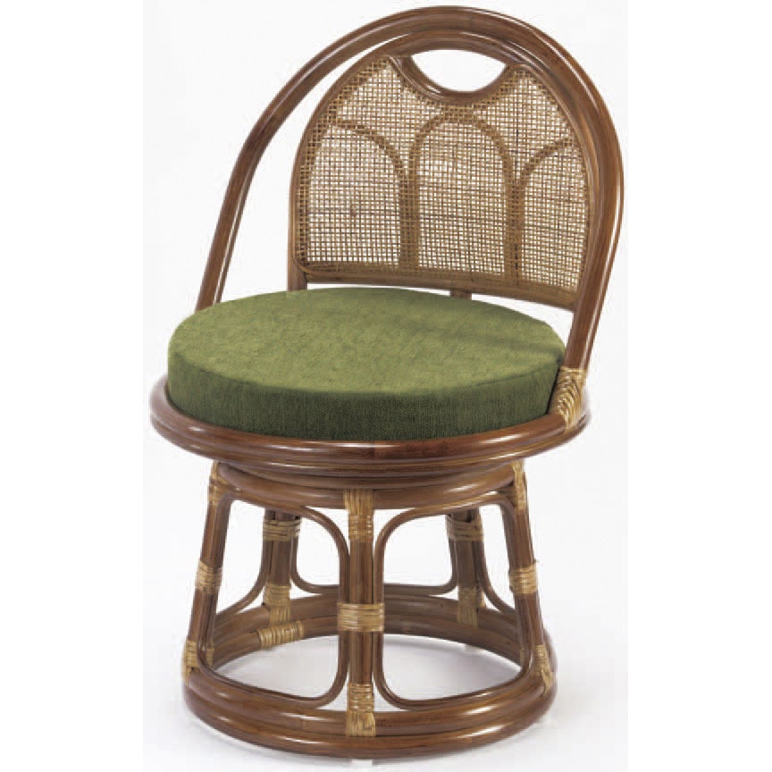 03079 ＜東京ラタン＞天然籐回転チェア 1脚 ファミリー・ライフ 【通販モノタロウ】