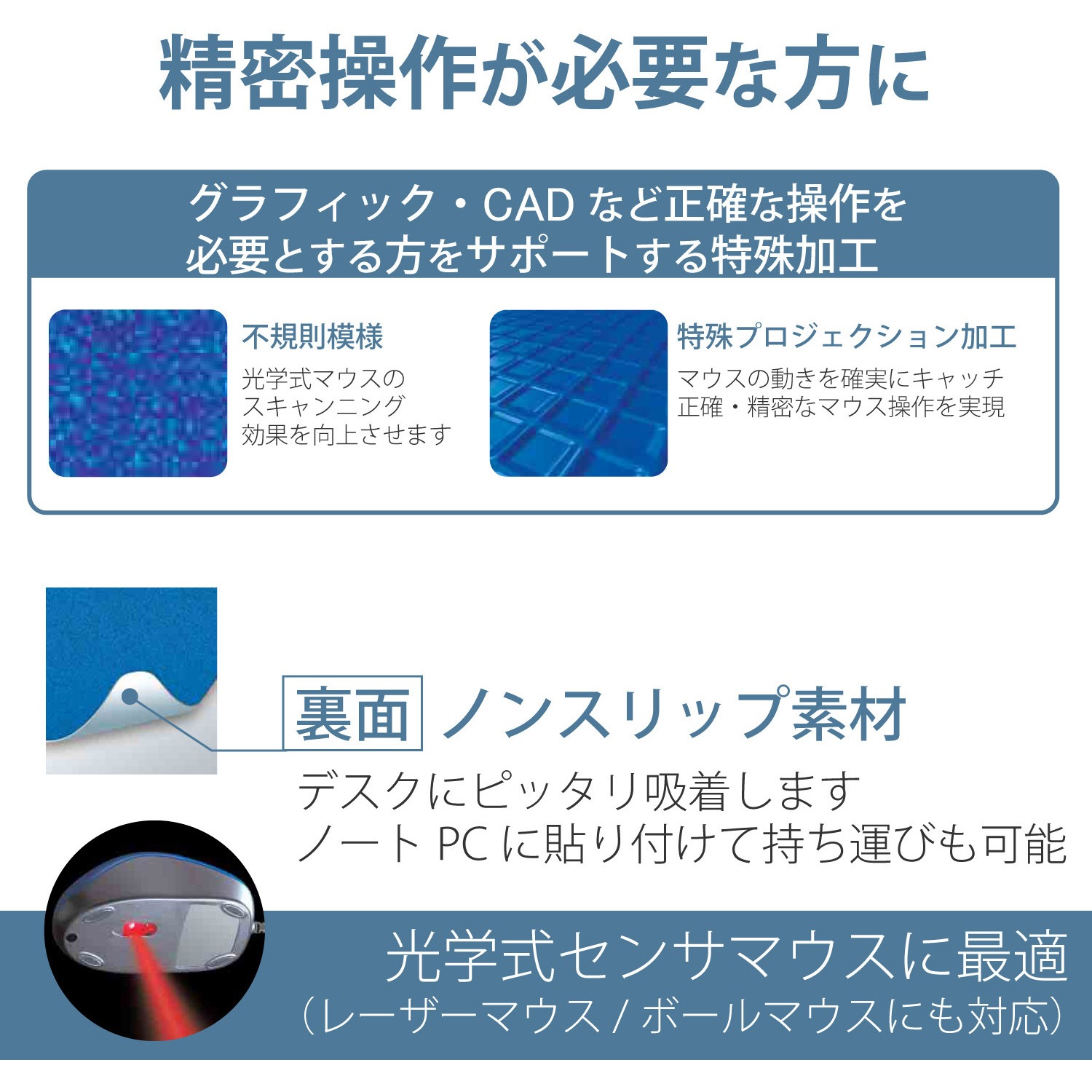 （まとめ）エレコムレーザー＆光学式マウス対応 メタリックマウスパッド ダークシルバー MP-112BK 1枚〔×10セット〕〔代引不可〕 メタリックマウスパッド - MP-112BK