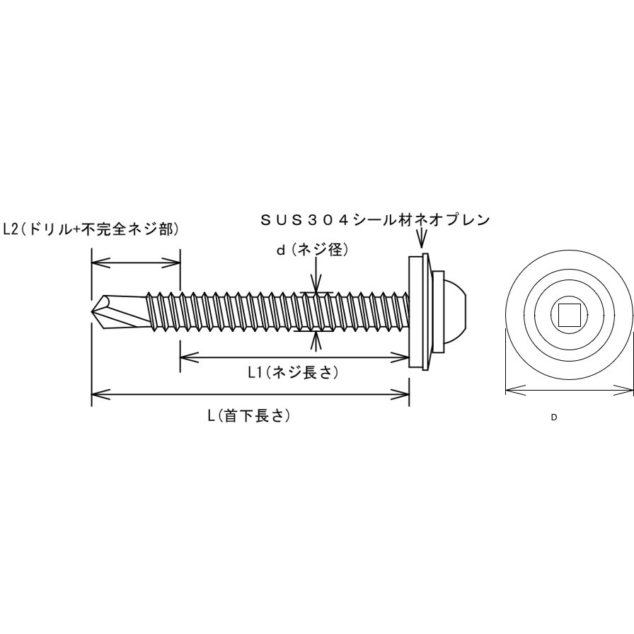 ABS-28・AWS-26・AFS-25用(P1．8粗目ネジ) GS アシバツナギ下穴処理ビス 1箱(100本) イイファス 【通販モノタロウ】