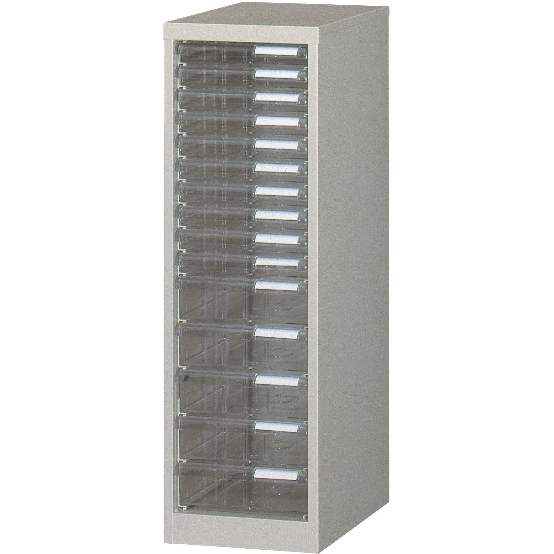 レターケース ニューグレー 引出色透明 A4判縦1列 ノーブランド