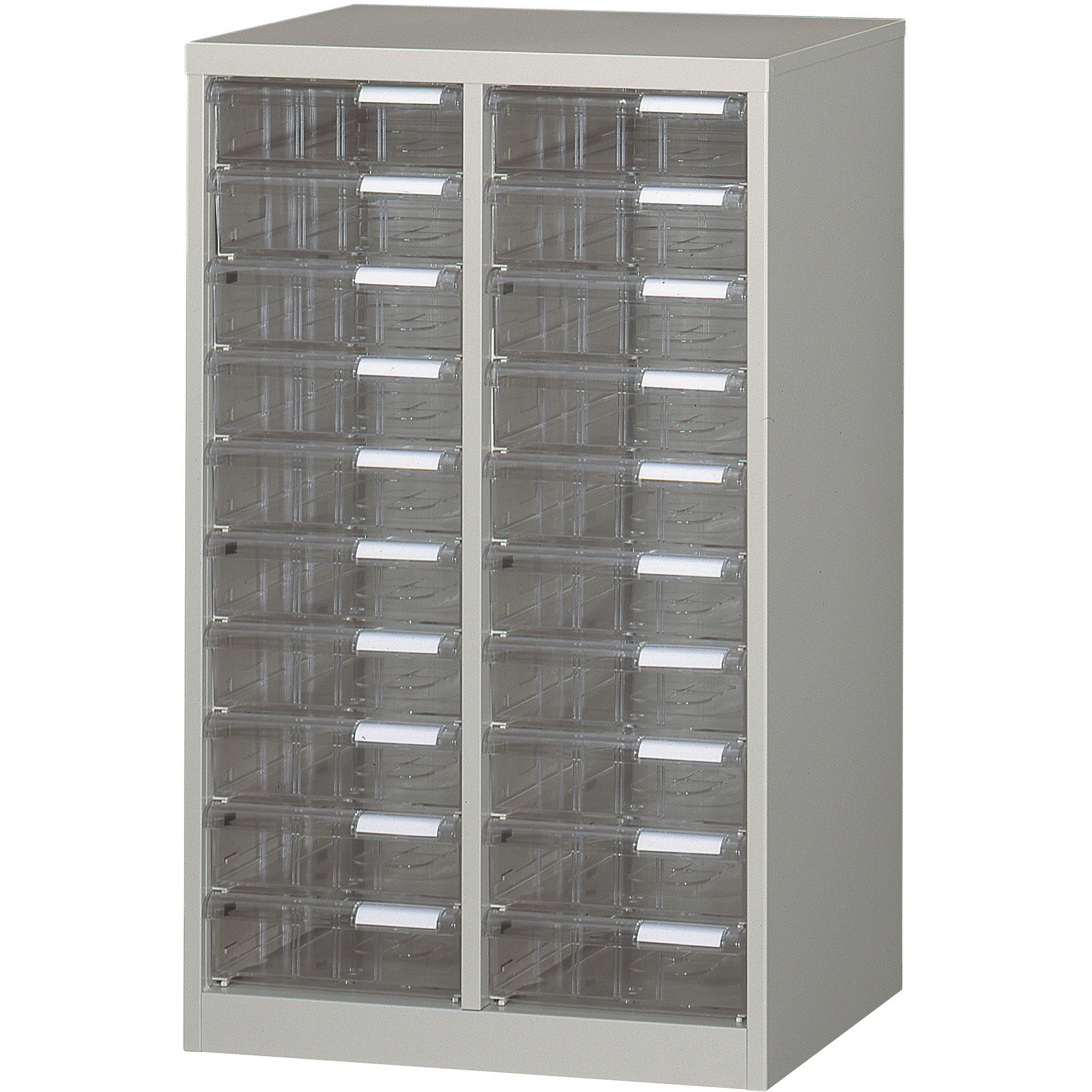 RFA-210 レターケース ニューグレー 引出色透明 A4判縦2列 ノーブランド 2列/深型10段   RFA-210 26,637円