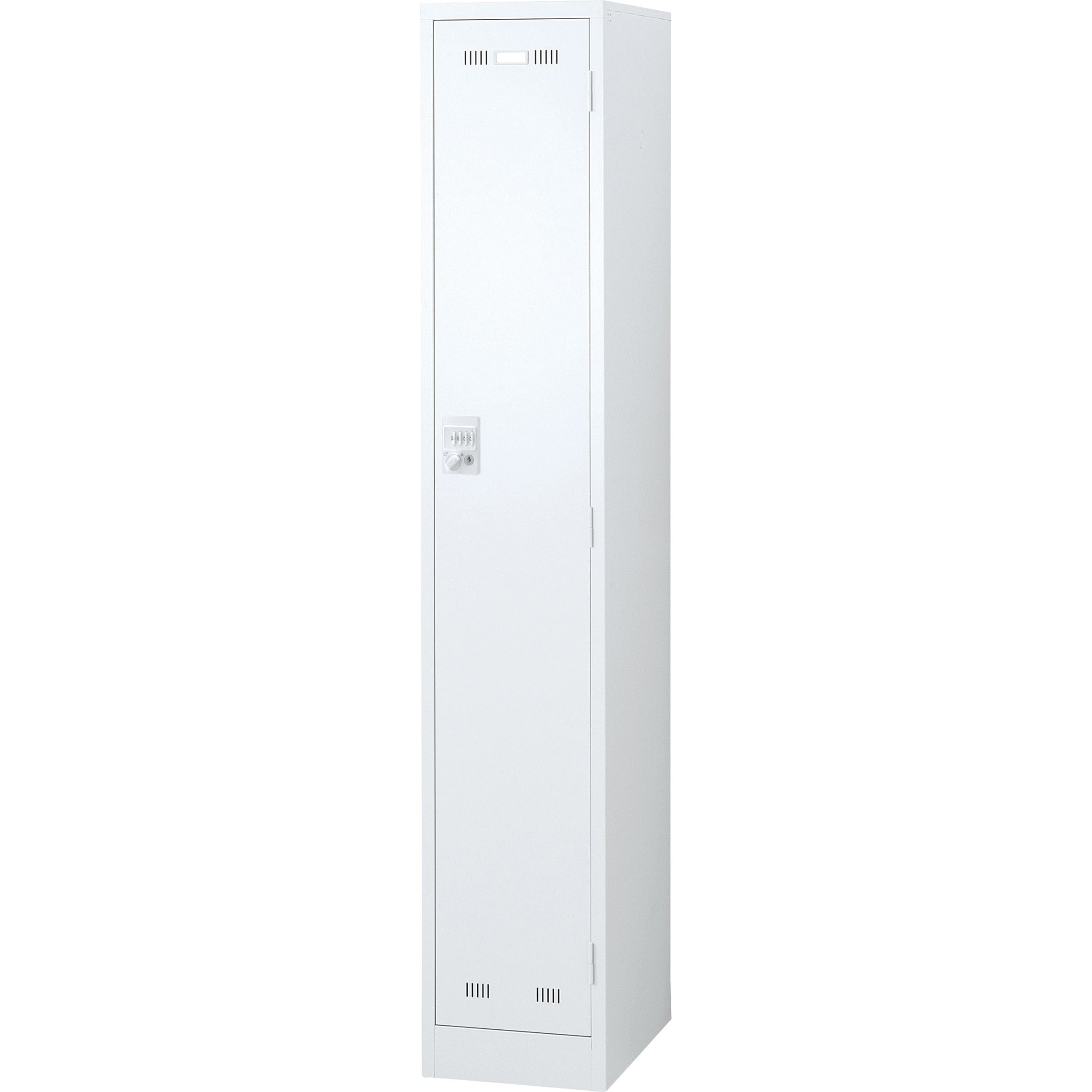 SLDW-1S-D ダイヤル錠ロッカー 生興 ホワイト/ホワイト錠色 1人用(細型)ロッカータイプ   SLDW-1S-D