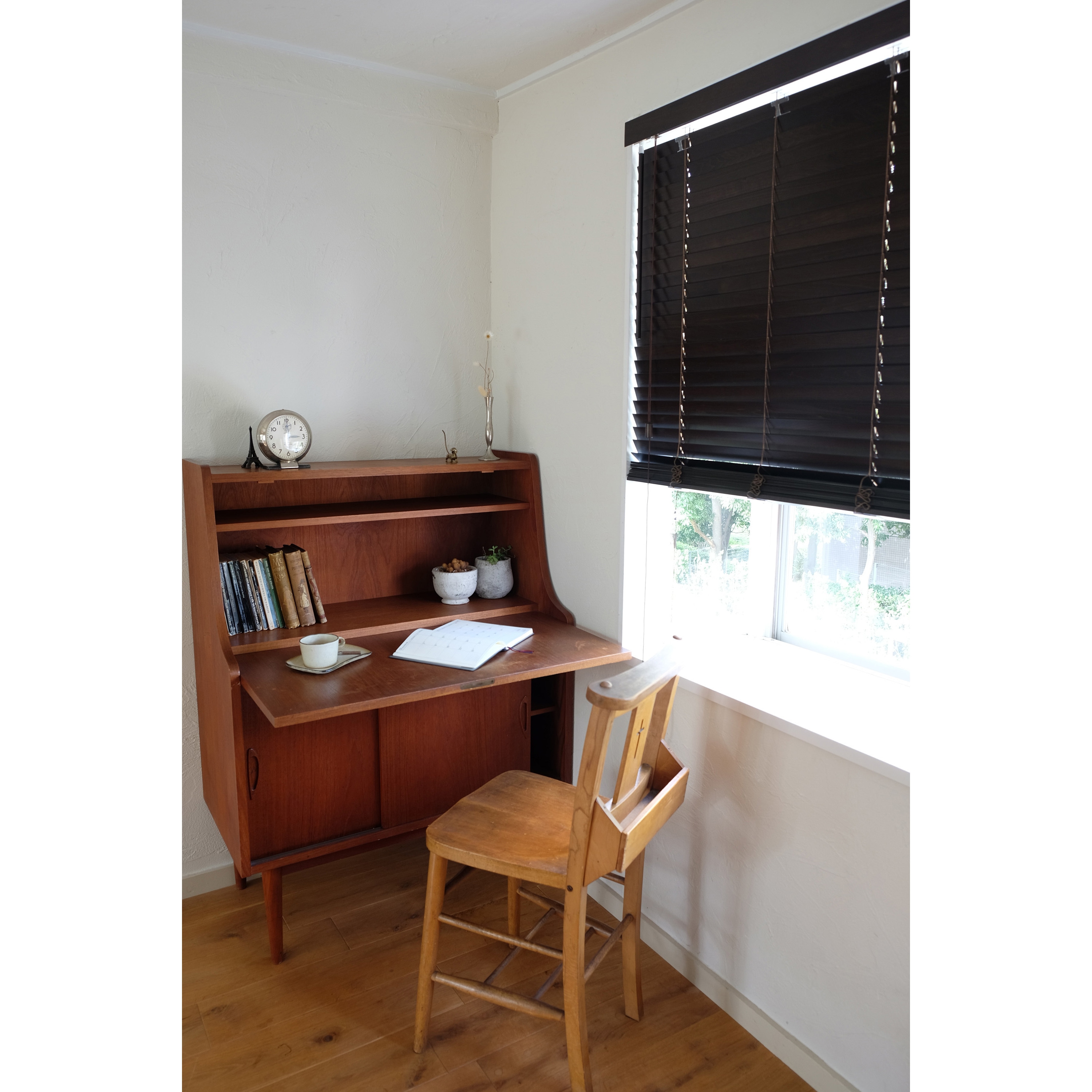 オーダー】コード 小窓対応木製ブラインド フレッド35 TOSO 幅300