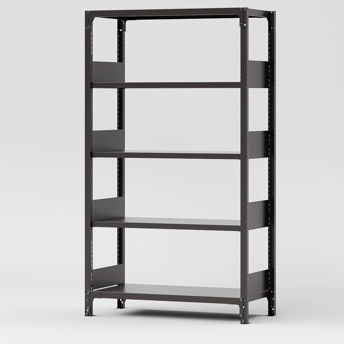 RKU351-455SOT スチール製 書架RKU 単体 金剛(KONGO) ブラウン色 荷重300kg 5段 高さ1650mm奥行450mm  RKU351-455SOT