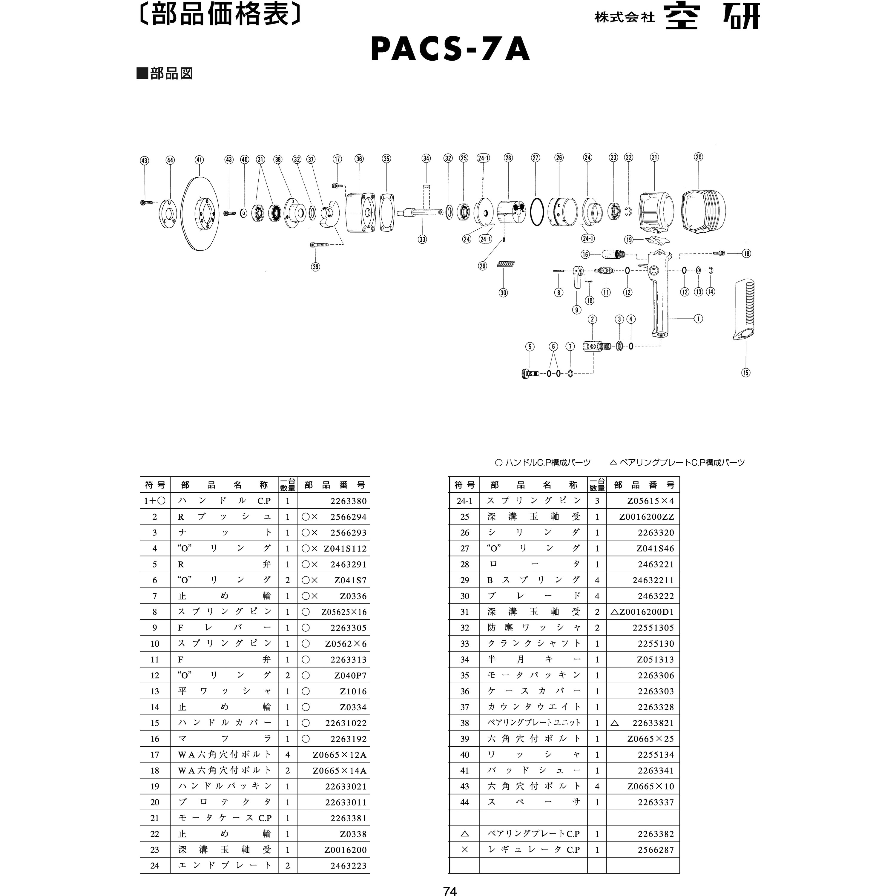Z0334 部品 ワックスポリシャー PACS-7A 空研 止め輪 - 【通販モノタロウ】
