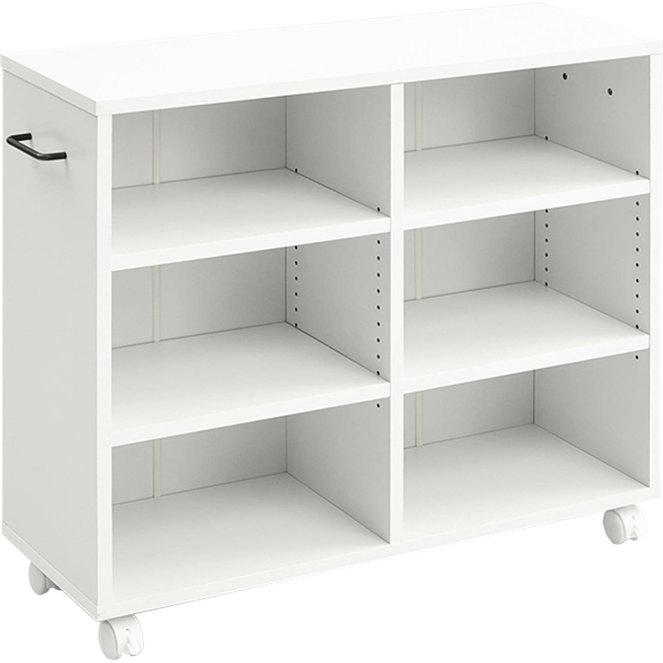 ECSR-7526R(MWH) クローゼット収納ラック キャスター付き YAMAZEN(山善