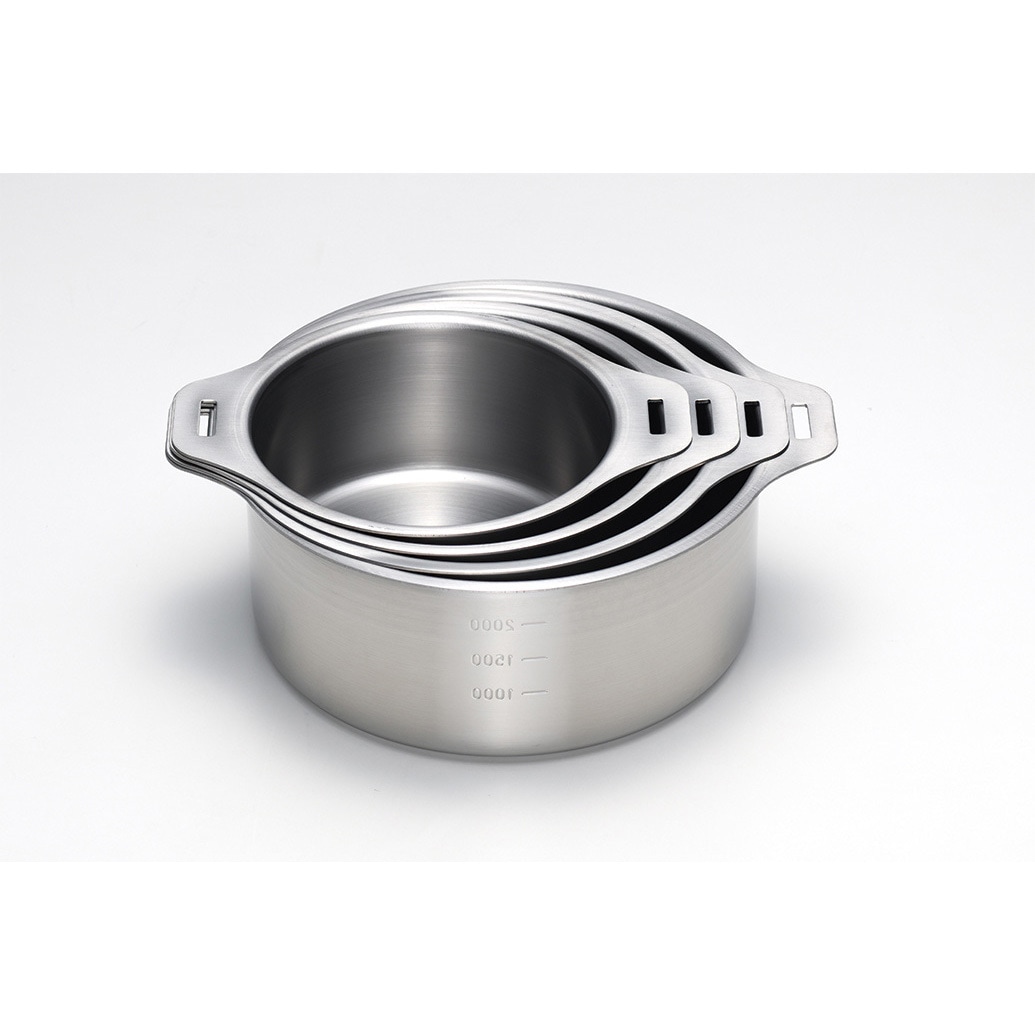 EM-029 燕三 IH対応 ハンドル着脱式 ステンレス鍋 18・20cm蓋