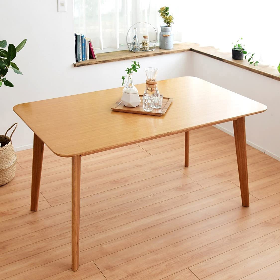 春日　ダイニングテーブル　※テーブルのみ TOT-1480(OAK) ダイニングテーブル YAMAZEN(山善) 四角 高さ700mm幅