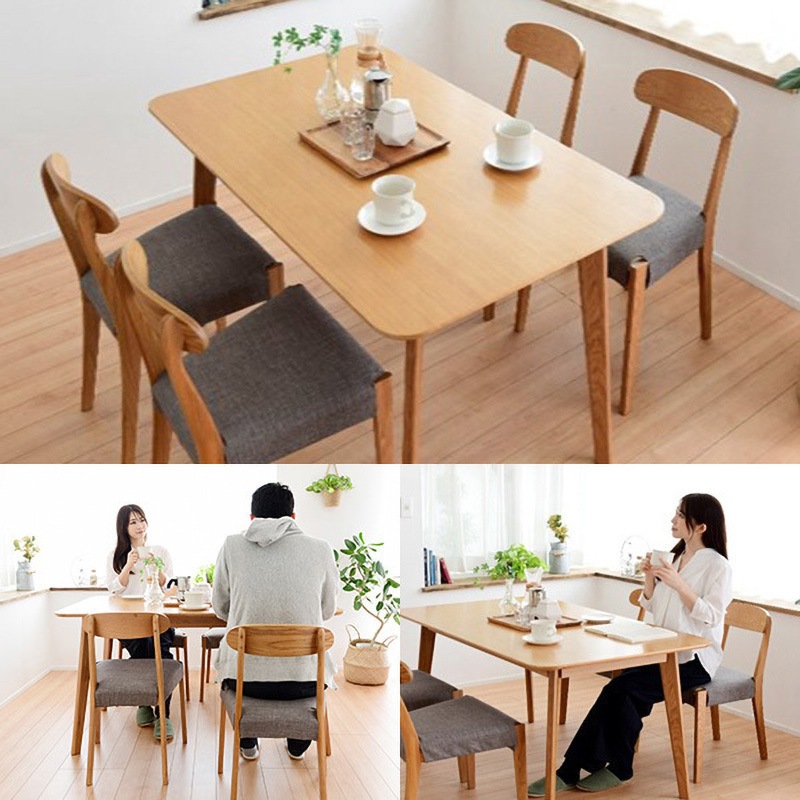 TOT-1480(OAK) ダイニングテーブル YAMAZEN(山善) 四角 高さ700mm幅