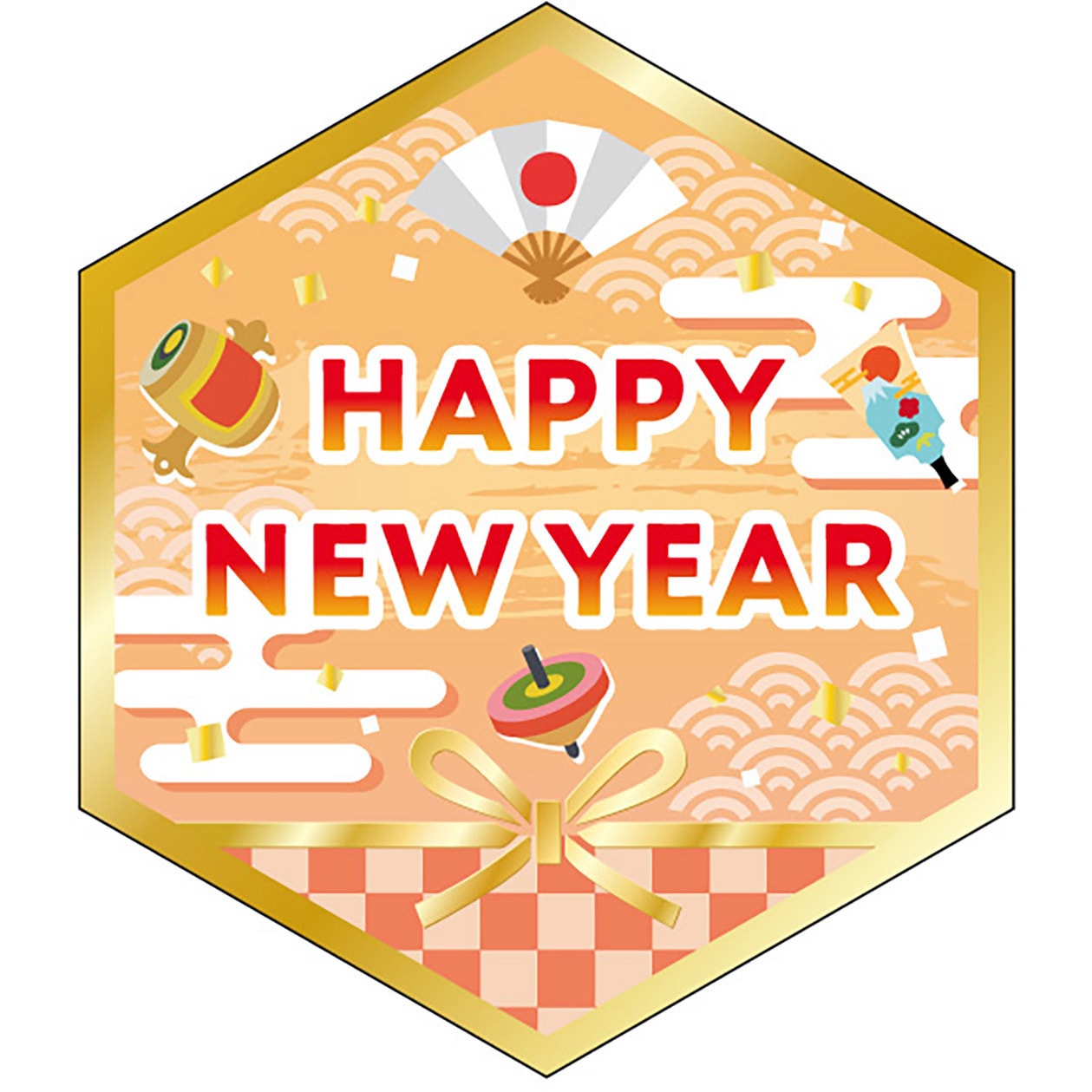 41-10890 食品表示ラベル シール(お正月・迎春) ササガワ 種類NEW YEAR