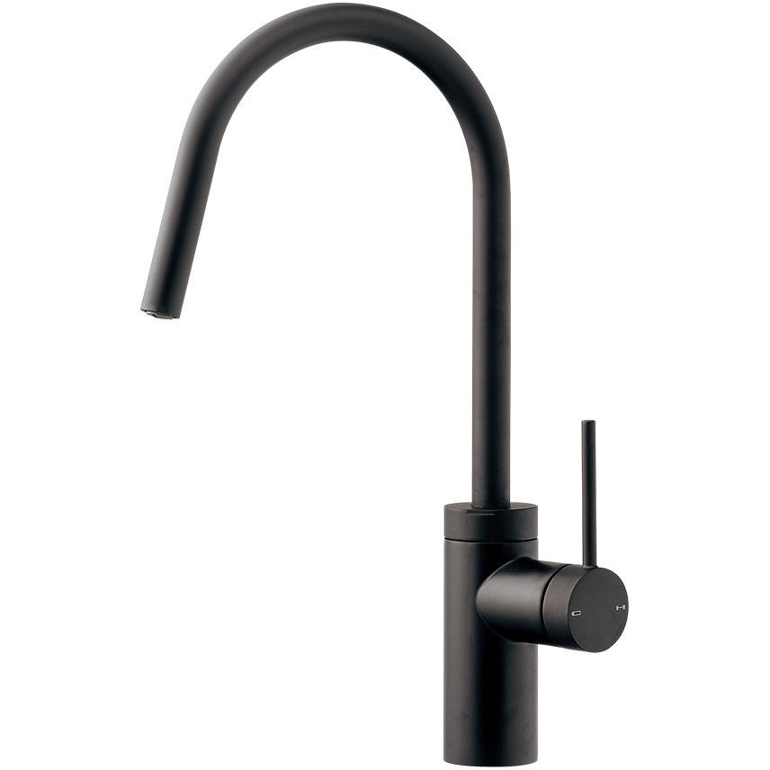 183-299-D シングルレバー混合栓 カクダイ 一般地・寒冷地共用 マットブラック色 取付穴径32～35mm  183-299-D 25,186円