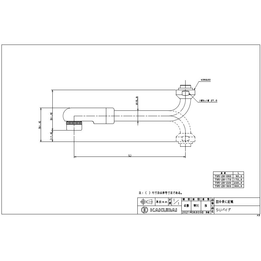 795-28-300 SUパイプ 1個 カクダイ 【通販モノタロウ】